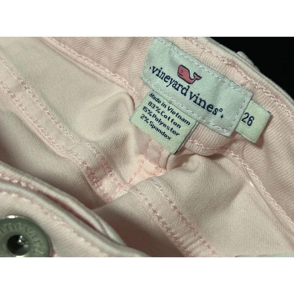 Vineyard Vines High Rise Skinny Jeans Womens 26 Light Pink Stretch Cotton Barbie
